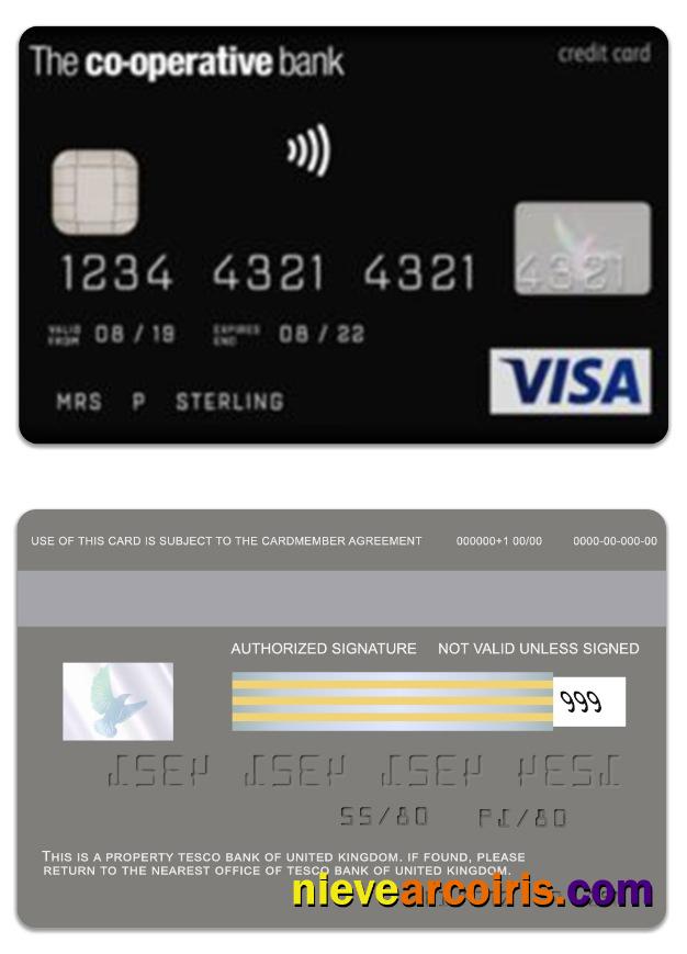 United Kingdom The Co-operative Bank visa credit card